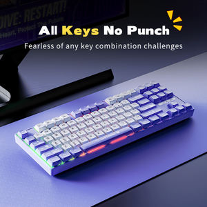 AJAZZ AK870 MC 75% wired hot-swappable mechanical <b>keyboard</b> 86-key typewriter-C wired RGB backlit game <b>keyboard</b> wholesale - Product Image 3