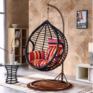 Chaise oeuf suspendue balançoire oeuf chaises en osier rotin <span class=keywords><strong>hamac</strong></span> oeuf porche balançoire avec coussin pour chambre Patio <span class=keywords><strong>cocon</strong></span> hamacs - Product Image 5