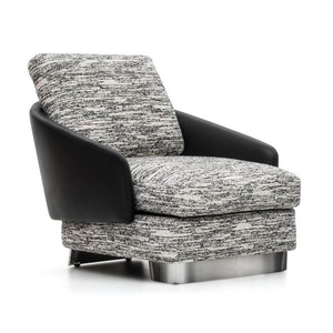 <span class=keywords><strong>Chaise</strong></span> de salle à manger simple en cuir noir véritable avec coussin en tissu ensemble de salle à manger moderne - Product Image 5