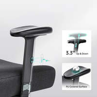 AJUNION Chaise de travail ergonomique réglable avec dossier en maille Chaise de bureau confortable et pivotante pour ordinateur avec soutien lombaire et cervical