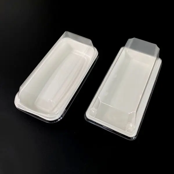 Eco Friendly ISO Custom Kraft Bakery Box With Window Sushi Sandwich Rectangular Dessert Food Paper Container with plastic lids