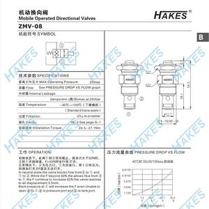 วาล์วควบคุมทิศทางแบบมีมอเตอร์ ZMV-08 วาล์วไฮดรอลิกพร้อมเกลียวเมตริก - Product Image 1