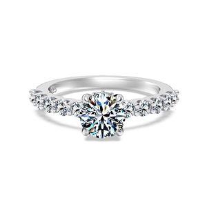 Bagues de promesse Dylam Moissanite pour elle, bagues de fiançailles torsadées 1,64 CT pour femme, alliance élégante, bijoux de mariage - Product Image 1