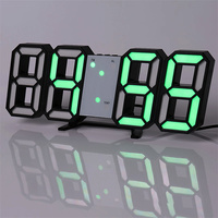 Reloj de Pared LED 3D para Oficina con Función de Memoria