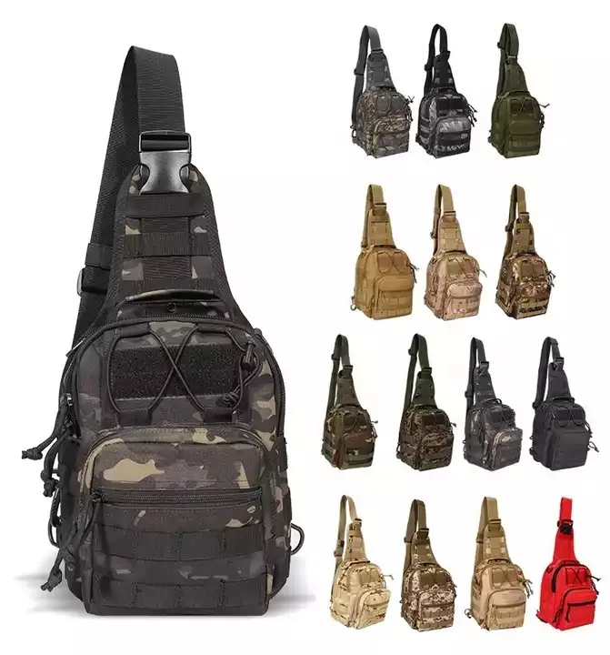 सामरिक दूत Crossbody बैग ऑक्सफोर्ड सामरिक छाती बैग एकल कंधे Molle पाउच पुरुषों सामरिक गोफन पाउच बैग