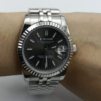 SEILOCE Automatische NH35 Uhr mit Edelstahlgehäuse, Leuchtzeigern, Mechanischem Chronographen, Saphirglas und Wasserdichtigkeit