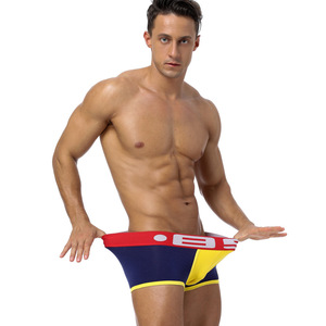 Fashion COTTON splicing Breathable elastic 95% cotton 5% spandex underwear men boxer briefs cotton