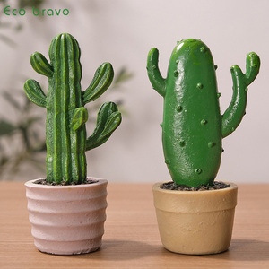 Décoration de maison <span class=keywords><strong>Cactus</strong></span> vert décoration Style nordique INS Style plante artificielle Art bureau étude bureau décoration cadeau résine artisanat - Product Image 3