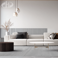Lámina de PVC Impermeable e Ignífuga, Tablero de Bambú con Recubrimiento de Carbón, 3mm, Alto Brillo, Recubrimiento UV, Diseño Moderno, Decoración de Pared para Sala de Estar