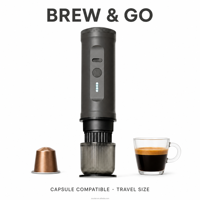 Machine à expresso de voyage sans fil 20 bars, batterie 7800 mAh, charge rapide USB-C, cafetière à capsules auto-chauffante portable pour la randonnée