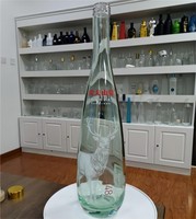 Bouteille en verre ronde de 330 ml, 33 cl, 750 ml, 75 cl pour eau gazeuse, jus de fruits, eau minérale en gros