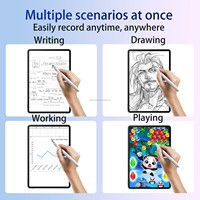 Lápiz óptico de Metal 2 en 1 de alta calidad, lápiz de dibujo blanco con logotipo personalizado para Apple Android para Xiaomi Samsung Note 9 Tablet Phone Pla