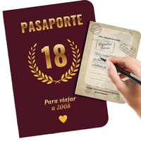Carte d'invitation personnalisée pour 18 ans, Livre de signatures de passeport pour hommes et femmes, Livre d'or avec jeux, Voyage vers l'année de naissance
