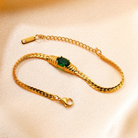 Bracelet tendance en acier inoxydable trempé, motif cœur complet, émeraude, coquillage et diamant, thème amour, pour le marché international