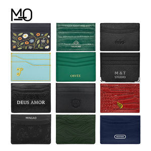 Portefeuille fin vintage en cuir PU avec blocage RFID, porte-cartes de crédit, fenêtre d'identification, pince à billets, pour hommes et femmes, voyage d'affaires - Product Image 4