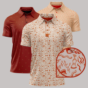 <span class=keywords><strong>Polo</strong></span> da uomo personalizzate traspiranti stampate, estive primaverili casual a maniche corte, 100% poliestere - Product Image 3