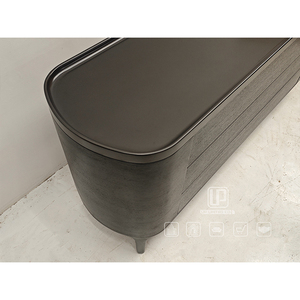 Mueble de TV de Madera de Forma Ovalada para Sala de Estar, Soporte de TV de Madera Negra, Soporte de TV Negro, Uso en Múltiples Escenarios, Precio Competitivo - Product Image 5