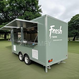 Camion de restauration mobile à grande capacité en fibre de verre à 4 roues avec personnalisation pour le service de vente de bonbons et de chips - Product Image 4