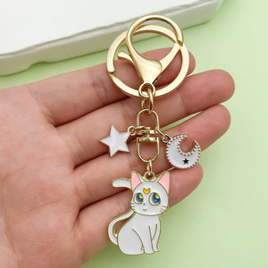<span class=keywords><strong>Porte</strong></span>-clés dessin animé émail Anime chat chanceux <span class=keywords><strong>marin</strong></span> lune <span class=keywords><strong>porte</strong></span>-clés pour sac - Product Image 3