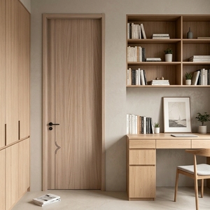 Yüksek Kaliteli Modern Özelleştirilmiş MDF PVC Ahşap İç Kapı, Yatak Odası Mutfak Oturma Odası için Ses Geçirmez ve Yangına Dayanıklı Özelliklere Sahip - Product Image 2