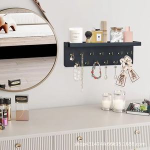 Wooden jewelry and bracelet <b>hook</b> rack, wall-mounted bracelet and necklace rack, wall display shelf. - Product Image 4