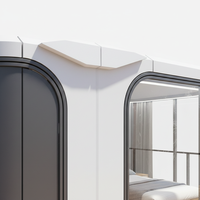 STAR CABIN Cabine Apple préfabriquée moderne, Tiny House sur roues, Pod de jardin mobile, Entièrement équipée, Bureau et maison portable pour jardin, Garantie 5 ans