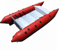 Bateau à voile catamaran gonflable OEM ODM 480 cm en PVC TPU avec auvent et plancher en aluminium