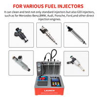 LAUNCH CNC-801A GDI Nettoyeur d'injecteurs Injecteurs de carburant Test de fuite de résistance 6 cylindres Nettoyage ultrasonique Nettoyeur d'injecteurs de voiture