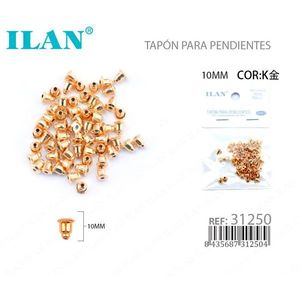 Fermaglio per orecchini Ilan 10 mm color oro per la creazione di gioielli - Product Image 1