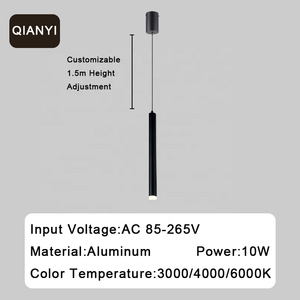 Lampada <span class=keywords><strong>a</strong></span> <span class=keywords><strong>Sospensione</strong></span> LED di Lusso in Alluminio, Illuminazione per Isola <span class=keywords><strong>Cucina</strong></span>, Decorazione Casa, <span class=keywords><strong>Lampadario</strong></span> Sospeso Oro e Bianco - Product Image 6