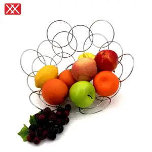 New Design Professional Food Carrying Fruit Basket Metal Benetton Bread Basket Dry Food Storage Metal Fruit Basket India