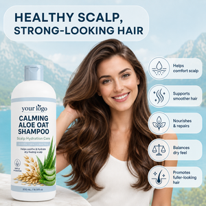 Shampooing à l'avoine et à l'aloe vera, best-seller, soulage la perte de cheveux, réduit les problèmes du cuir chevelu, apaise, hydrate, console les cheveux secs, écailleux et sensibles - Product Image 4