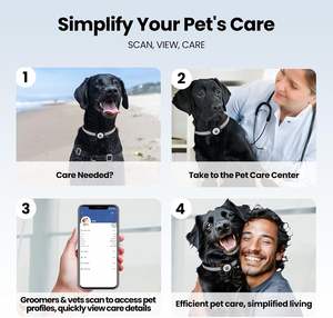 PawView מותאם אישית סיליקון חכם קוד QR תג חיות מחמד סיטונאי כלב רתמת תג אוויר מחזיק צווארון תג זיהוי כלב חיית מחמד מותאם אישית - Product Image 5