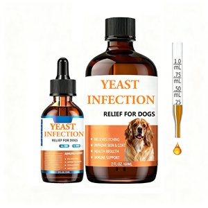 โรงงานขายวิตามินเหลวสำหรับสัตว์เลี้ยง อาหารเสริมสำหรับสุนัข บรรเทาอาการติดเชื้อยีสต์ เสริมภูมิคุ้มกัน ลดการระคายเคือง ผลิตภัณฑ์จากพืช รับผลิตแบบ OEM/ODM - Product Image 1