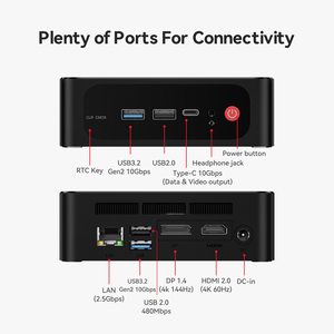 Mini <span class=keywords><strong>PC</strong></span> Beelink SER5 MAX 6800U AMD Ryzen 7 DDR5 32 Go 500 Go 1 To WiFi 6 BT5.2 4K HDTV pour Jeux, Travail, Affichage Numérique et Usage Industriel - Product Image 1