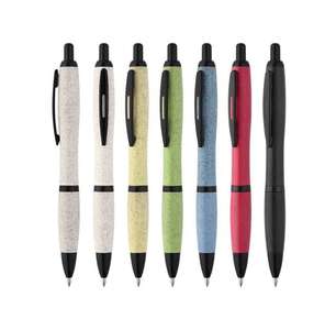 Bolígrafo Retráctil Ecológico Personalizable, Material de Paja de Trigo, Reciclable, Tipo Calabaza, para Regalo Promocional - Product Image 1