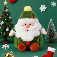 Poupée en peluche de Noël en coton, Père Noël, pour la décoration de la maison, personnalisable, jouet en peluche doux, arbre vert, cadeau pour enfants