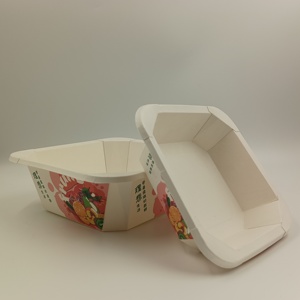 Caja de Almuerzo de Papel Kraft Desechable con Logotipo Personalizado, Contenedor para Ensaladas, Tazón Octagonal de Papel con Tapa - Product Image 4