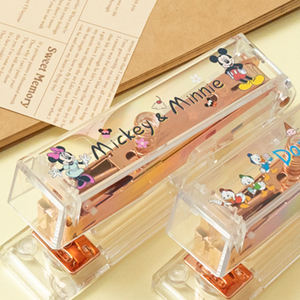 Grapadora Manual transparente de acrílico grande bonita de alta calidad Suministro de papelería único - Product Image 5