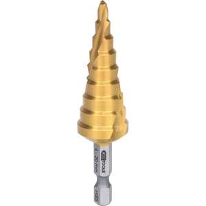 KS TOOLS - 330.2384 1/4 ''HSS TIN coupe-trou étagé-EAN 4042146346570 FORETS STEP DRILL DRILL - Product Image 1
