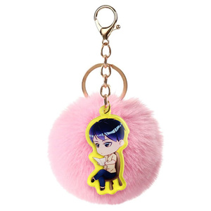 Manufacturer Personalized Plush Keychain Custom logo Acrylic Keychains Set