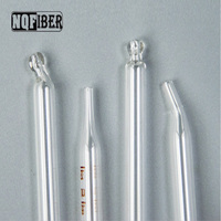 NQFIBER Vente en gros 1ml 2ml 3ml Tubes goutteurs sphériques Tube de verre de laboratoire Pipette Pasteur numérique en verre avec tête d'ampoule en caoutchouc