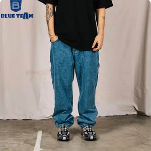 नीले रंग की टीम. टी. डेनिम जींस का निर्माण धुले नीले रंग का डेनिम काम पुरुषों के लिए जींस - Product Image 3