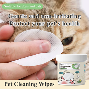 Super March Quick Shipping 200pcs Natural Premium Eco-Friendly Pet Circle <strong>Wipes</strong> Cleansing <strong>Wipes</strong> for Cats and Dogs Eye Cleaning - Product Image 3