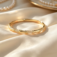 Bracelets et Joncs TX Fashion pour Femmes, Joncs en Bambou Cachemiri, Joncs en Zircon, Vente en Gros, Bijoux de Mariage et de Fête