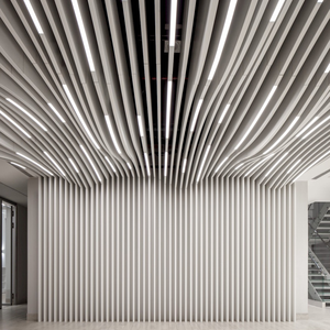 سقف داخلي سقف فني معلق معدني خطي سقف - Product Image 3