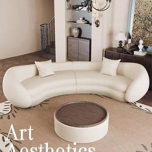 Canapé italien minimaliste en tissu, <span class=keywords><strong>une</strong></span> place, avec rembourrage en éponge, pour la réception de salon de beauté - Product Image 5