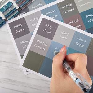 Autocollant auto-adhésif d'onglets d'étiquetage de <span class=keywords><strong>Bible</strong></span> de sarcelle avec grands caractères pour les femmes onglets d'index de <span class=keywords><strong>Bible</strong></span> au total pour l'Ancien et le <span class=keywords><strong>Nouveau</strong></span> <span class=keywords><strong>Testament</strong></span> - Product Image 5