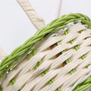 Cesta Redonda de Mimbre Sintético, Ecológica, Hecha a Mano, de Gran Capacidad, <span class=keywords><strong>para</strong></span> <span class=keywords><strong>Huevos</strong></span> de Pascua, Uso en Cocina y Hogar - Product Image 6
