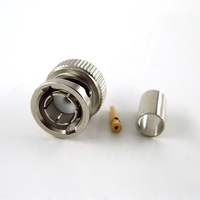 Connecteur coaxial RF BNC mâle 2YCCY pour câble d'antenne électrique avec fiche à sertir, connecteurs CCTV